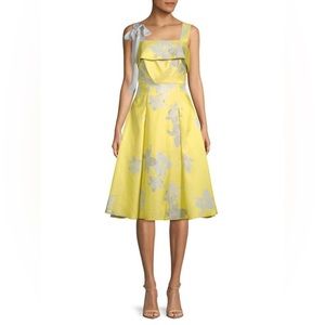Belle Badgley Mischka Brianna Floral A-Line Dress